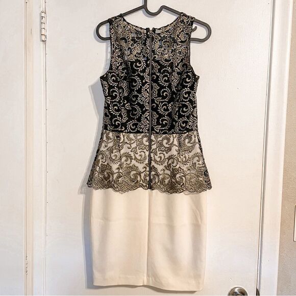 Sachin + Babi Noir Lace Peplum Sheath Dress 2 - Picture 5 of 9